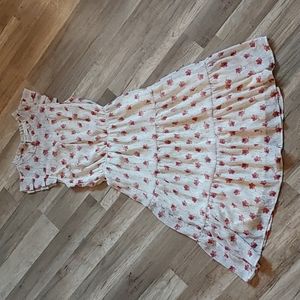 Monteau Floral Tiered Midi Dress